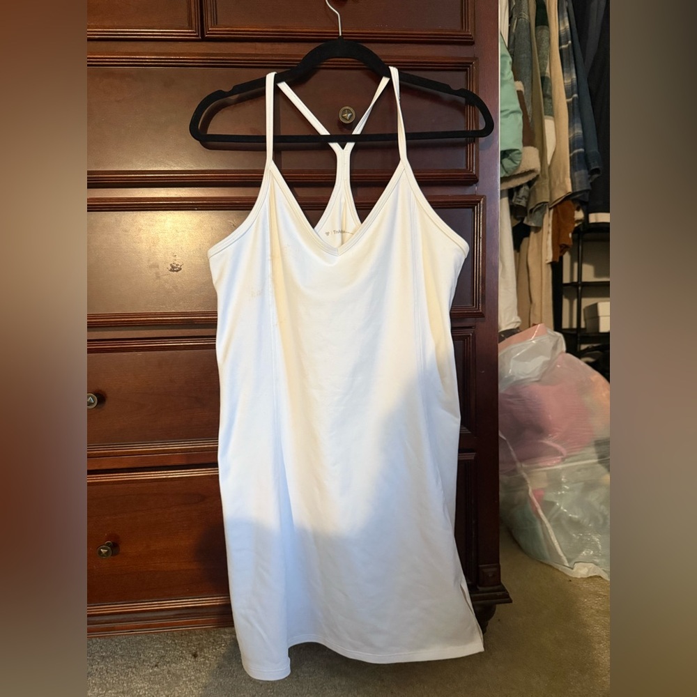 Aritzia Cream Backless Camisole Dress